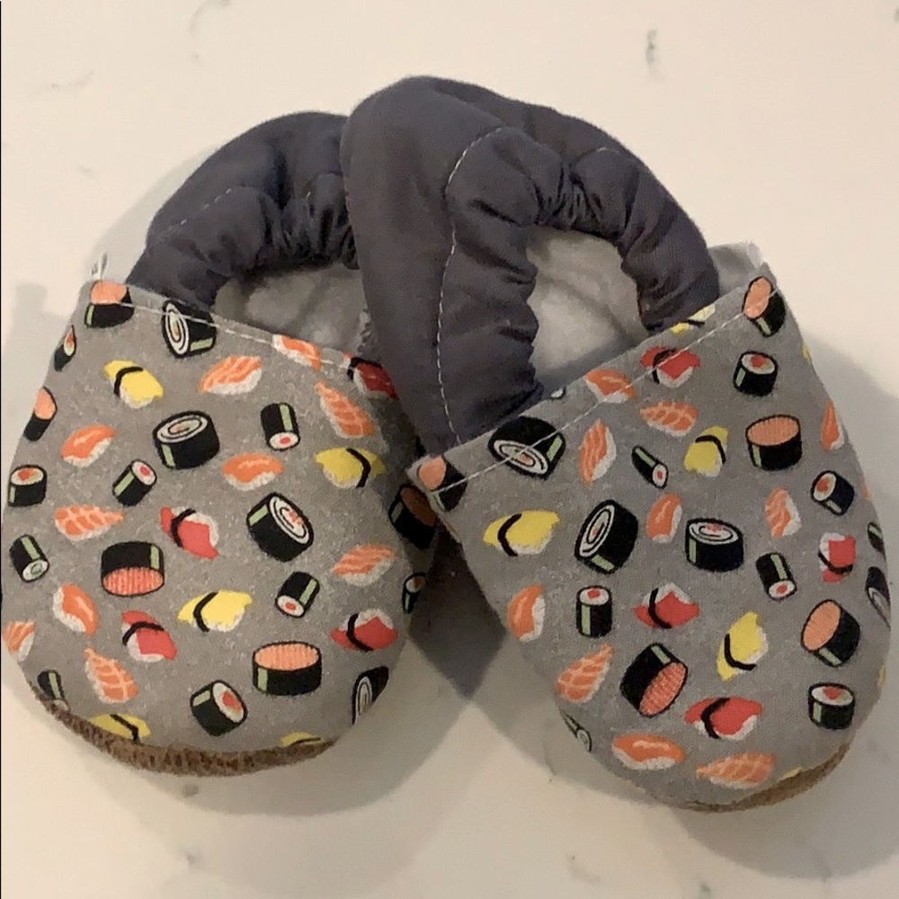 Sushi baby moccasins